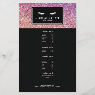 Eyelashes with Purple/Pink Glitter Flyer