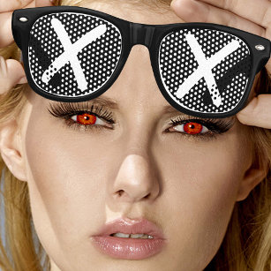 Eyeless XX eyes retro Shades /Fun Party Sunglasses