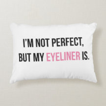Eyeliner Throw Pillow