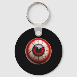 Eyell Funny Scary Bloodshot Halloween Eyell  Key Ring