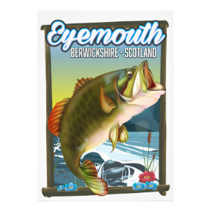 Eyemouth Berwickshire Scotland fishing poster. Photo Print