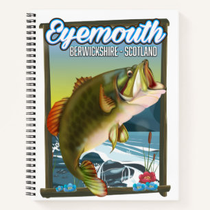 Eyemouth Berwickshire Scotland fishing poster. Pos Notebook