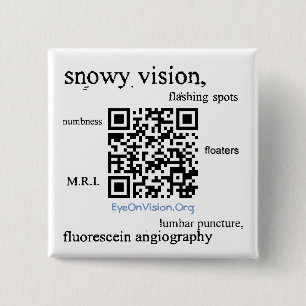 EyeOnVision.Org Visual Snow Awareness Pin