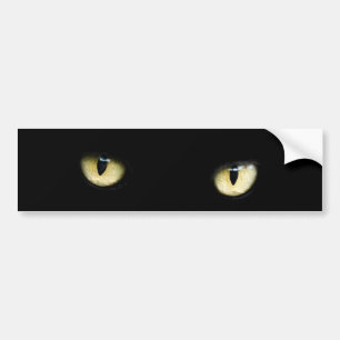eyes-218185 eyes cat   black  staring yellow  dark bumper sticker