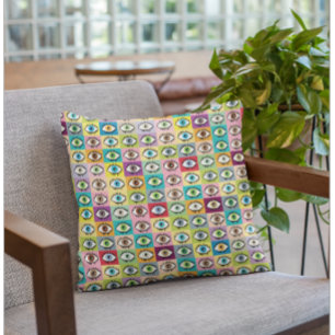 Eyes all seeing sight good looking zany quirky cushion