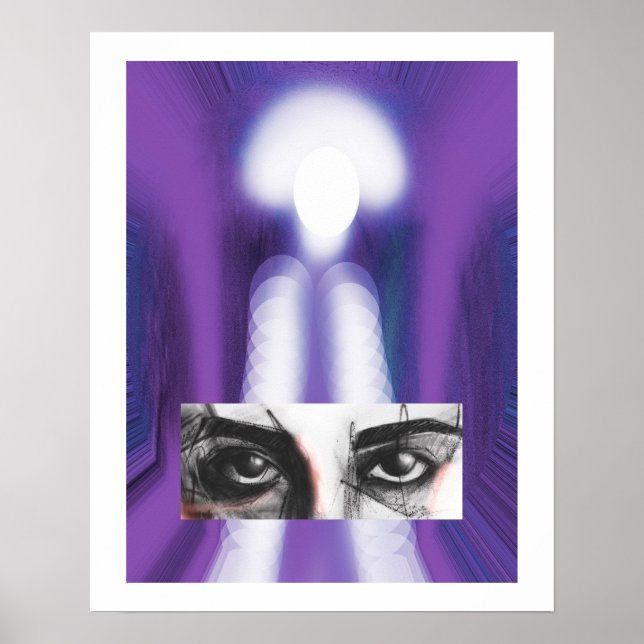 Eyes art purple poster (Front)
