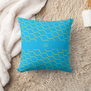 Eyes Blue Yellow Minimal Pattern Cushion