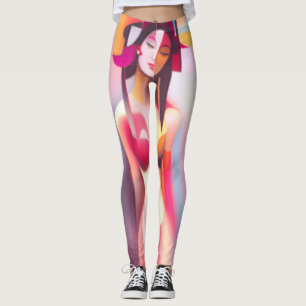 Eyes Closed Female Posing Thunder_Cove Leggings