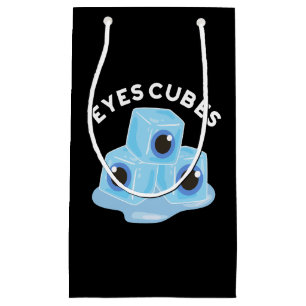 Eyes Cubes Funny Ice Pun Dark BG Small Gift Bag