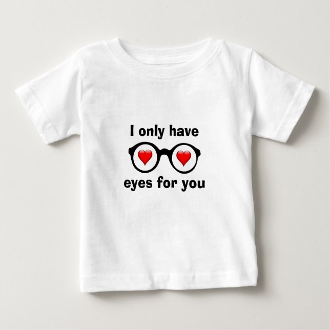 Eyes for you glasses heart Valentine Boys Shirt (Front)