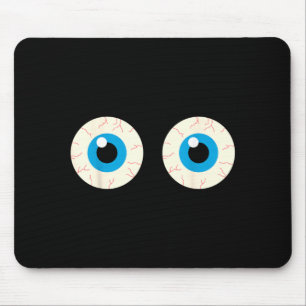 Eyes Funny Halloween Humour Simple Costume Mouse Pad