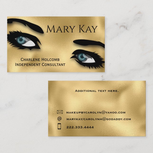Eyes Gold Makeup  Business Card (Front/Back)
