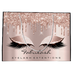 Eyes Lashes Sparkly Drips Makeup Beauty Bridal Large Gift Bag