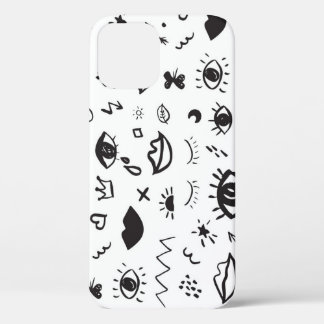 Eyes Motif: Trendy Vintage Pattern iPhone 12 Case