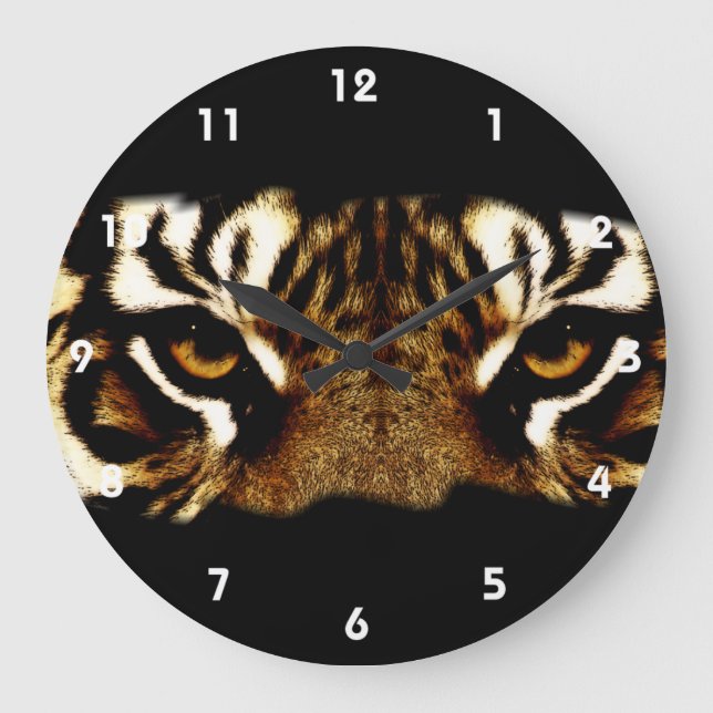 Eyes of a Tiger Large Clock (Front)