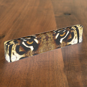 Eyes of a Tiger Personalised Nameplate
