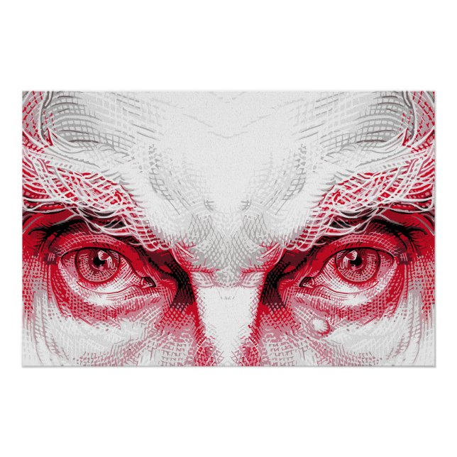 Eyes of Ancient Evil – Red Warning Poster (Front)