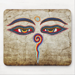 Eyes Of Buddha / Augen der Weisheit Mouse Pad