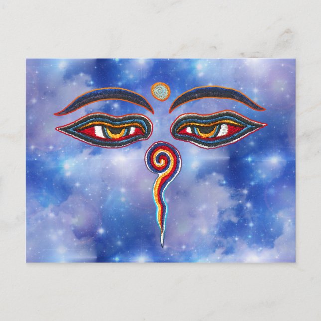 Eyes Of Buddha / Augen der Weisheit Postcard (Front)