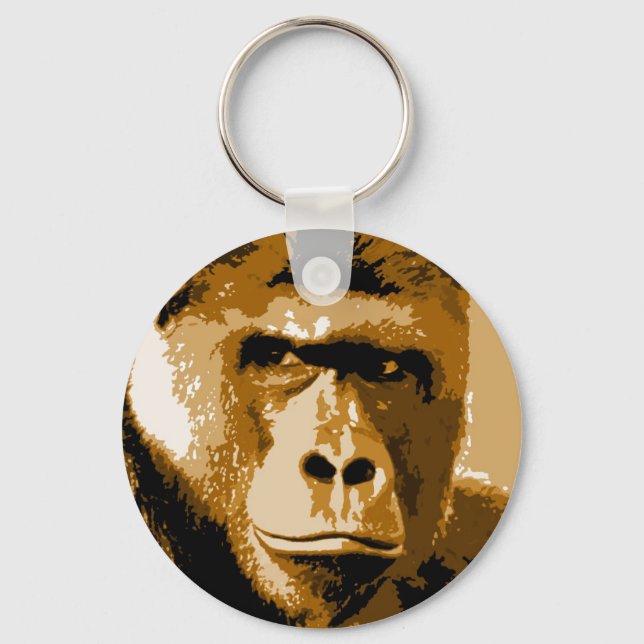 Eyes of Gorilla Keychain (Front)