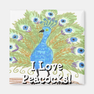 Eyes of India Peacock by Wendy C. Allen Magnet