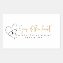 Eyes of the heart rectangle sticker