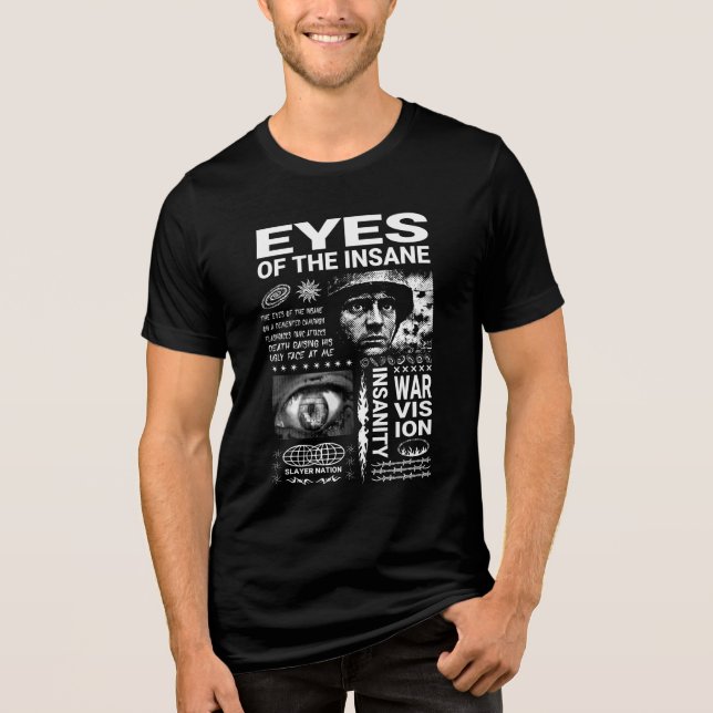 Eyes of the Insane – War Vision Heavy Metal Tri-Blend Shirt (Front)