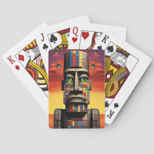 Eyes of the Moais Ken Gauge Pop Surrealism Playing Cards