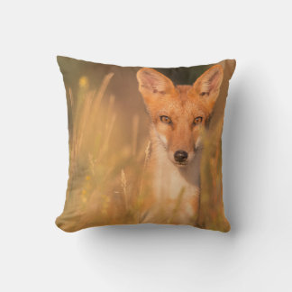 Eyes of the Wild Red Fox Wildlife Photography Cushion