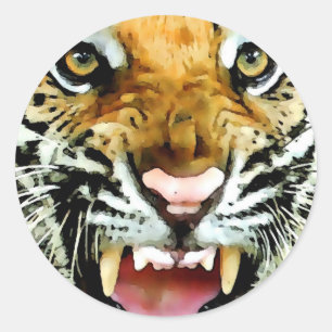 Eyes of Tiger Classic Round Sticker