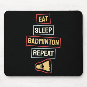 Eyes On The Net Heart On The Serve Badminton Mouse Pad