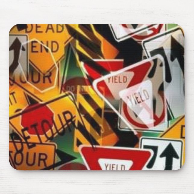 Eyes On The Road Mouse Pad (Front)
