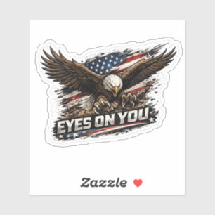 Eyes On You Eagle Car Sticker