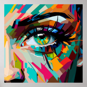 Eyes Pop art  Poster