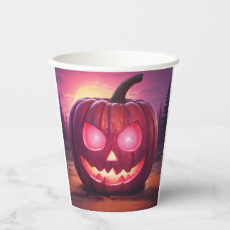 Eyes that glow Jack-o'-lantern cups