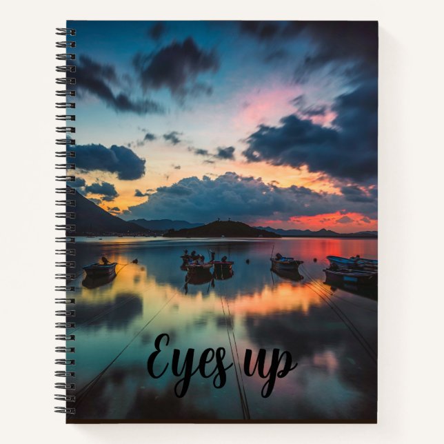 Eyes Up Inspirational | Sunset Reflection Journal (Front)