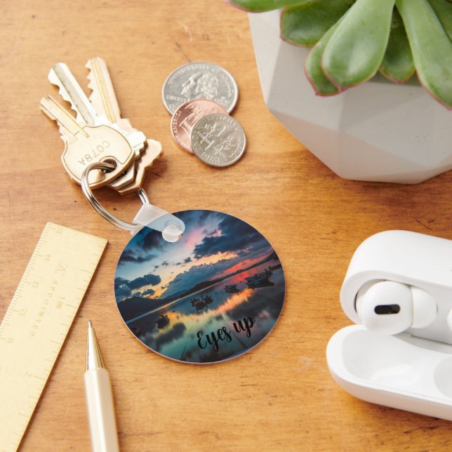 Eyes Up Inspirational | Sunset Reflection Key Ring (Desk)