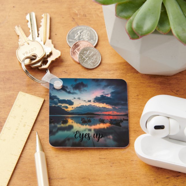 Eyes Up Inspirational | Sunset Reflection Key Ring (Desk)