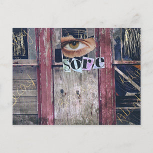 eyesore collage postcard