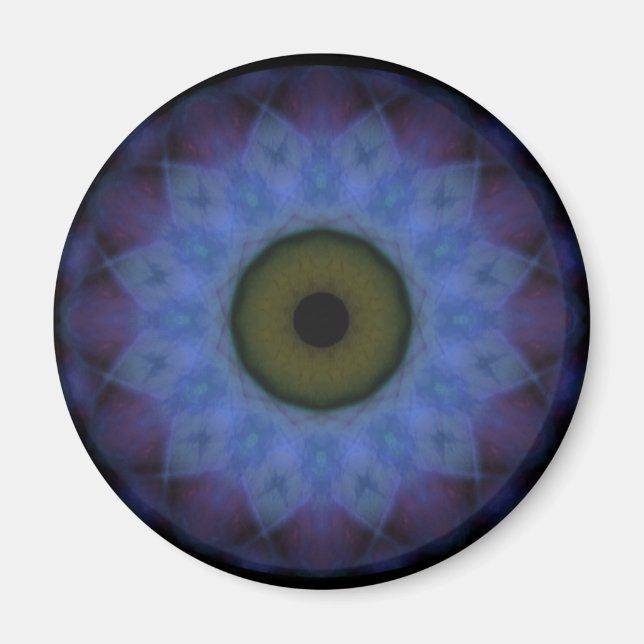 Eyesore Violet Blue Evil Eye Magnet (Front)