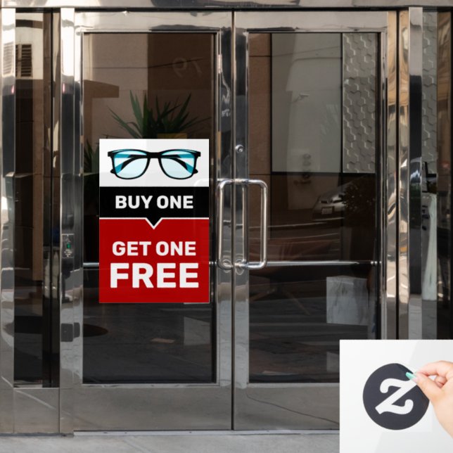 Eyewear Optical Store Window Cling Sign Template (Office Door)