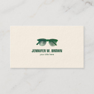 Eyewear Specialist Eye Glasses Spectacles green Business Card