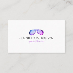 Eyewear Specialist EyeGlasses Spectacles purple Business Card
