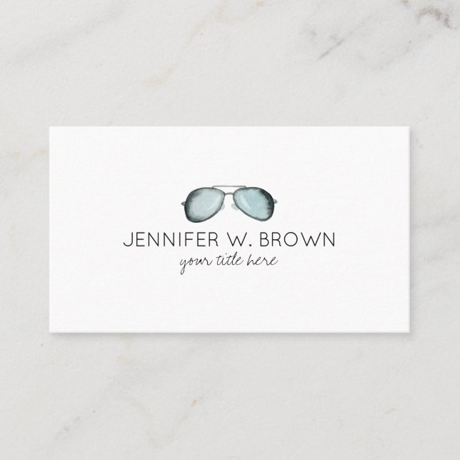 Eyewear Specialist EyeGlasses Spectacles retro Business Card (Front)