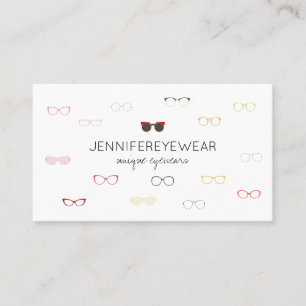 Eyewear Specialist Glasses Red Yellow Green Business Card