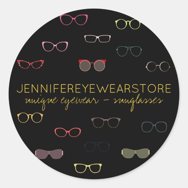 Eyewear Specialist sunglasses store Classic Round Sticker (Front)
