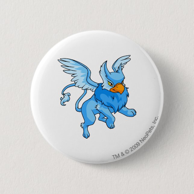 Eyrie Blue 6 Cm Round Badge (Front)