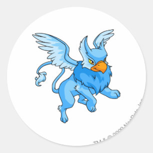 Eyrie Blue Classic Round Sticker