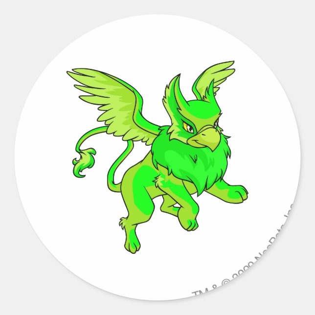 Eyrie Glowing Classic Round Sticker (Front)