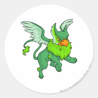 Eyrie Green Classic Round Sticker